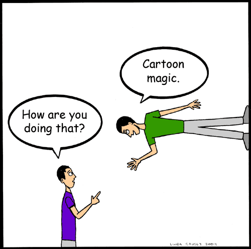 I'm doing this with cartoon magic