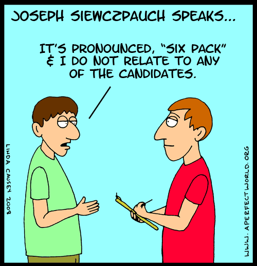 Joseph Siewczpauch (six-pack) speaks...