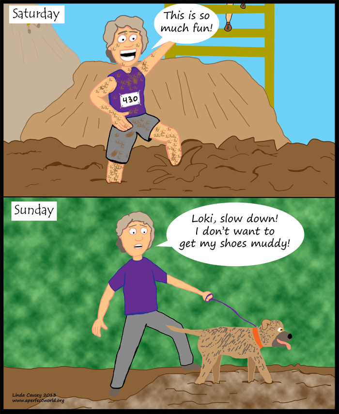 The mud run paradox